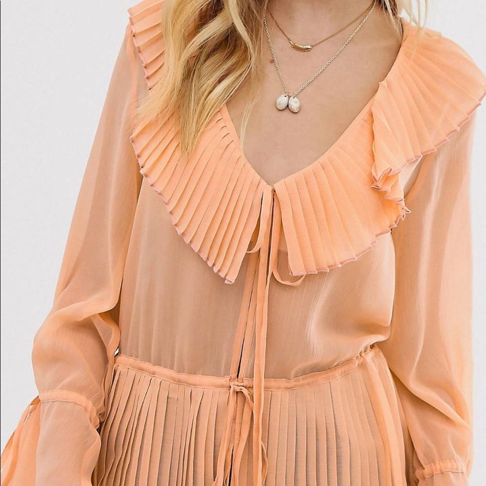 Coral blouse